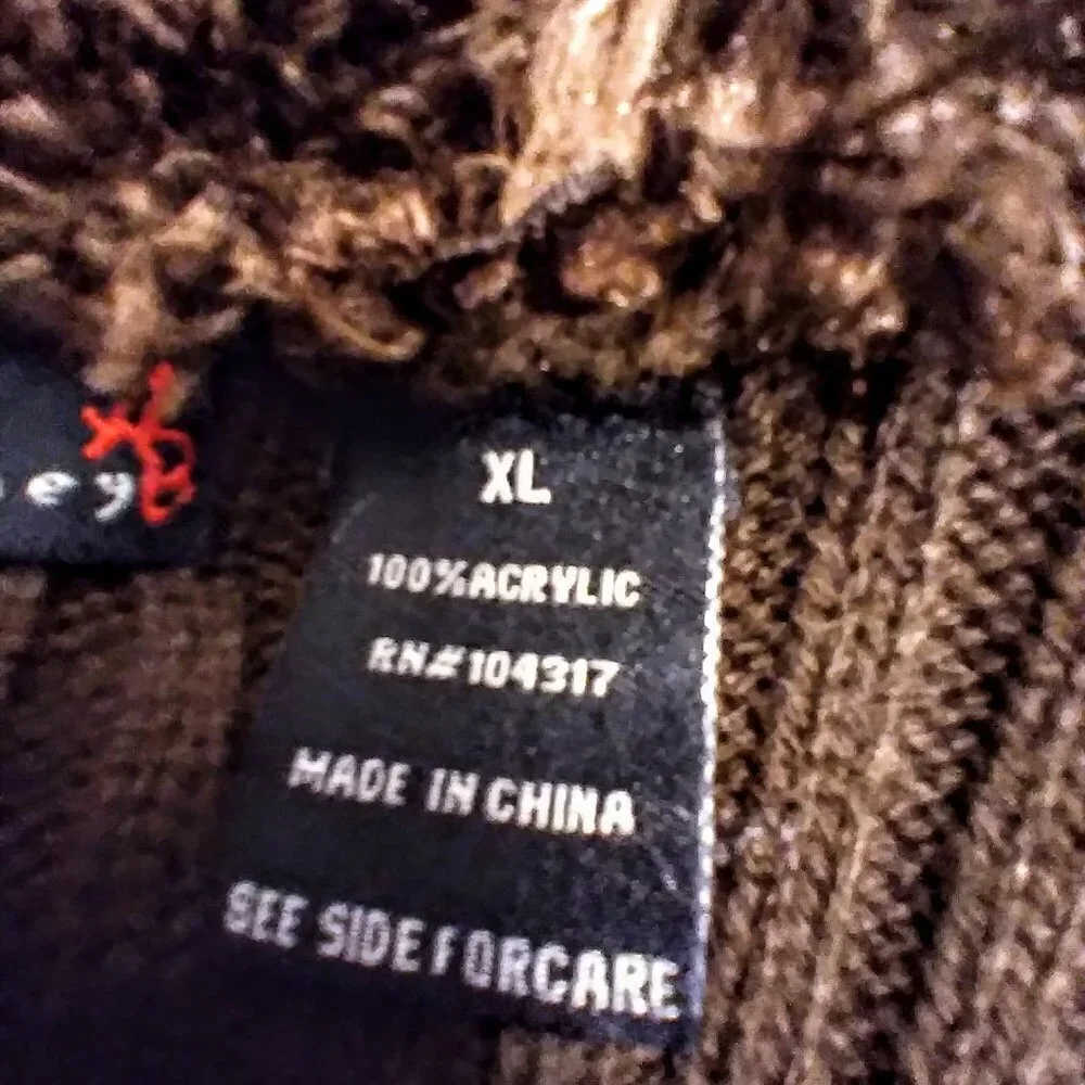 Allison Brittney Chevron Open Front Cardigan sz XL - Picture 10 of 12